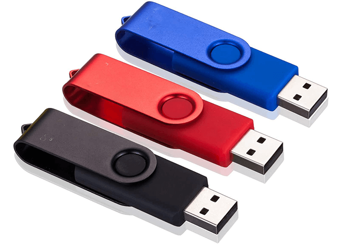 black red blue pendrives